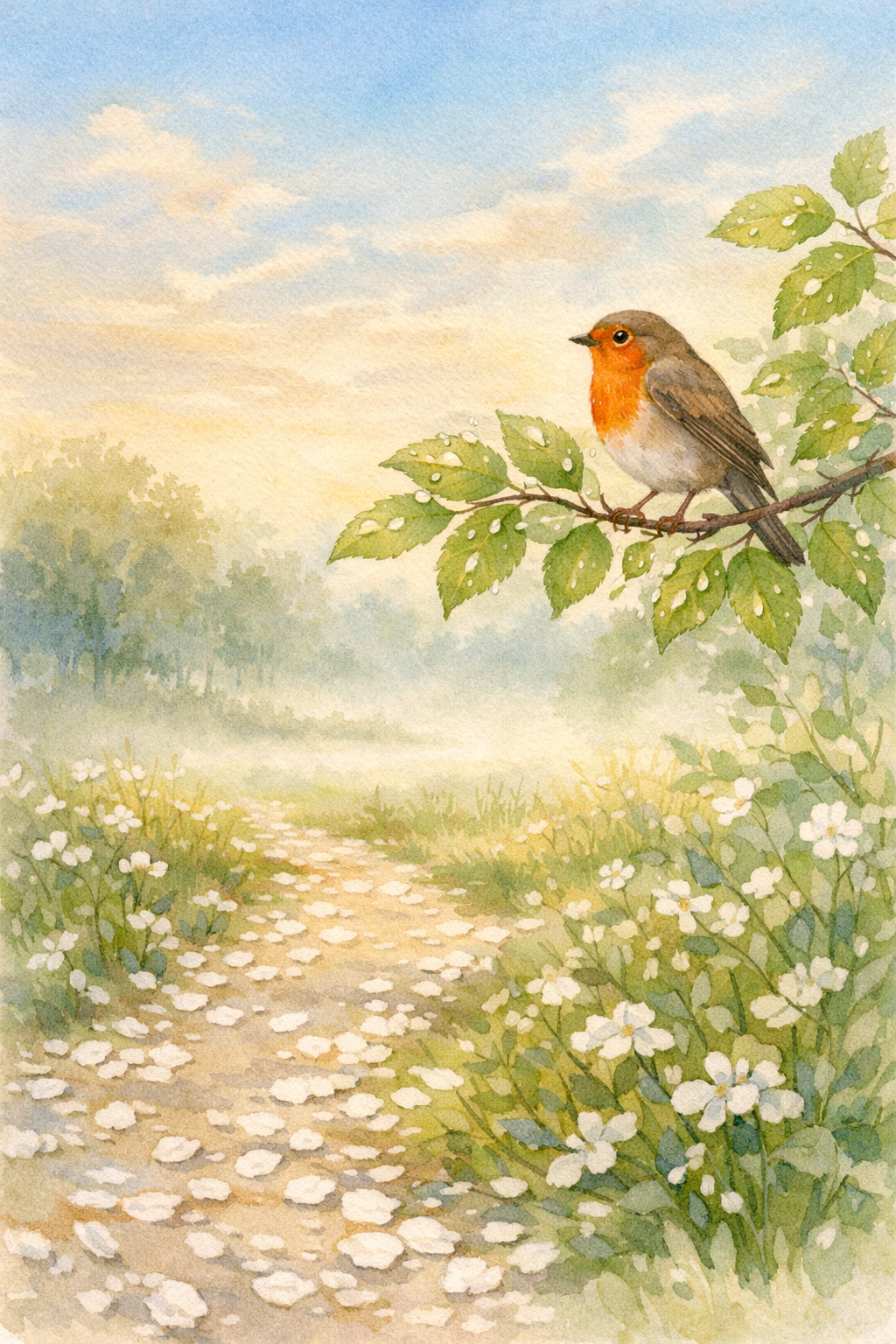 Шаблон открытки доброе утро — последний май