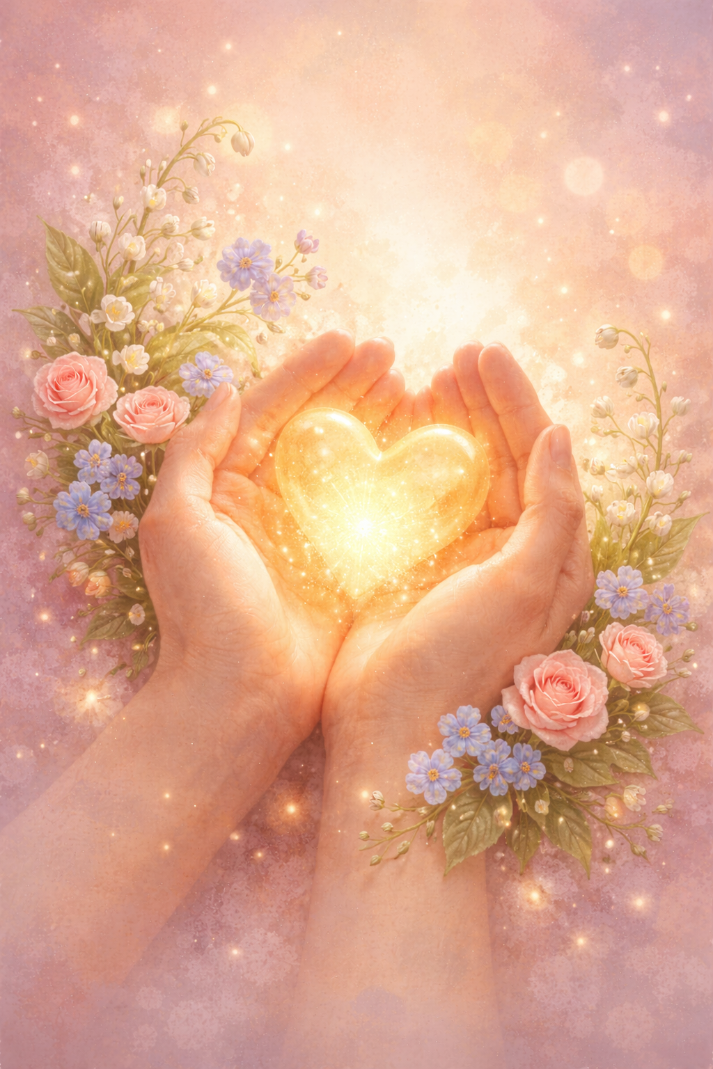 Шаблон открытки от всего сердца