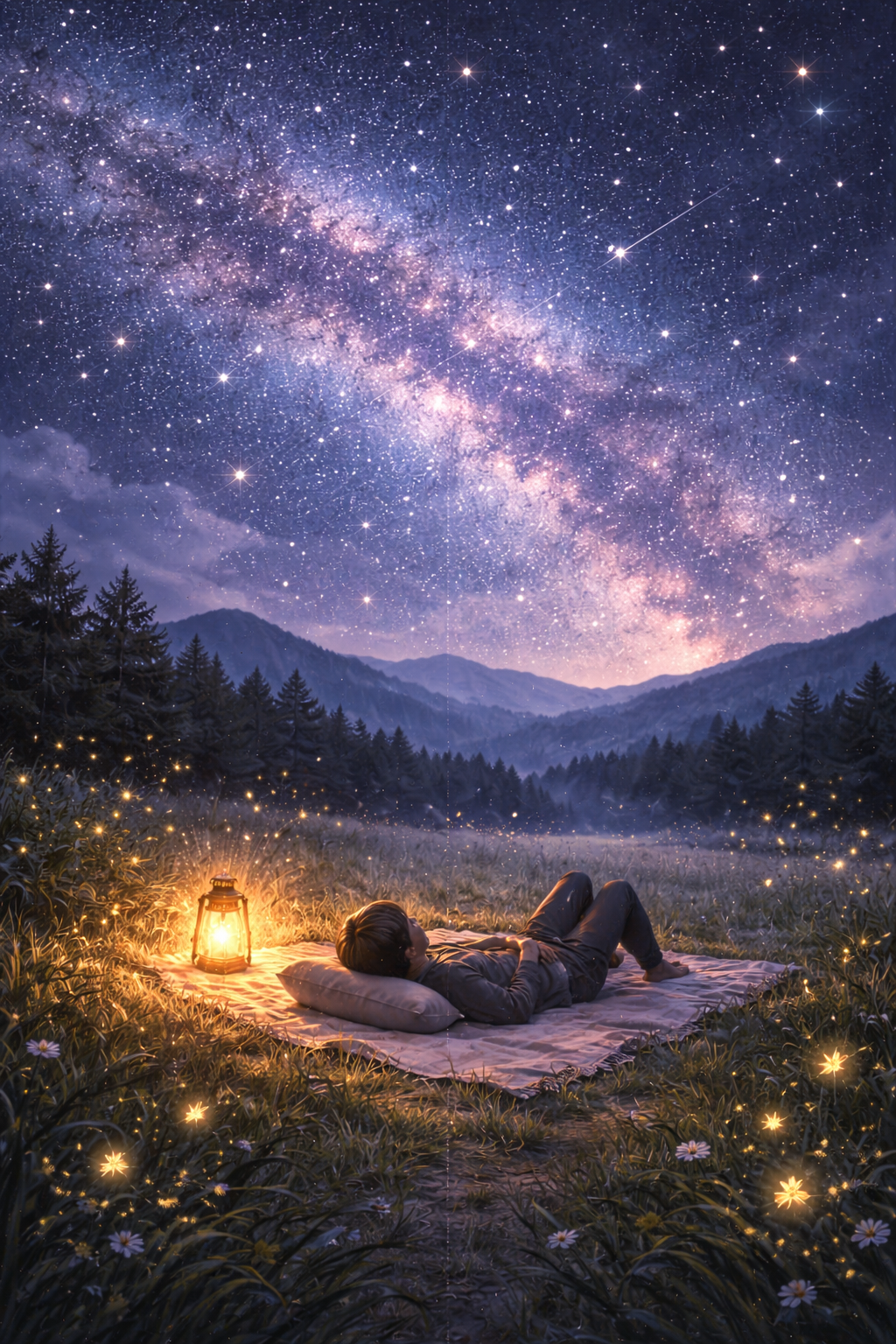 Шаблон открытки доброй ночи, звёзды