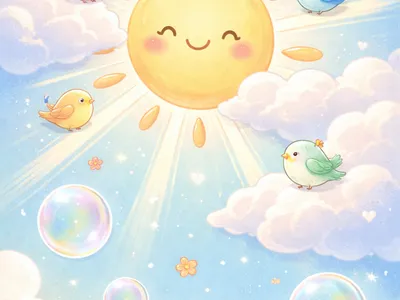 Шаблон открытки добрый день с улыбкой