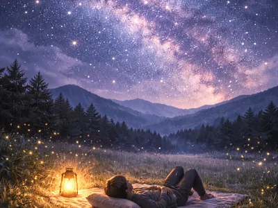 Шаблон открытки доброй ночи, звёзды