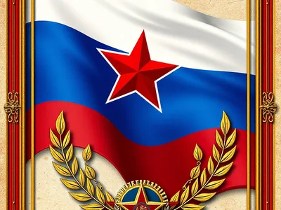 Шаблон открытки патриотический дизайн